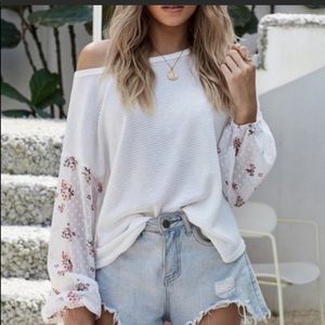 Blossom sleeve knit top